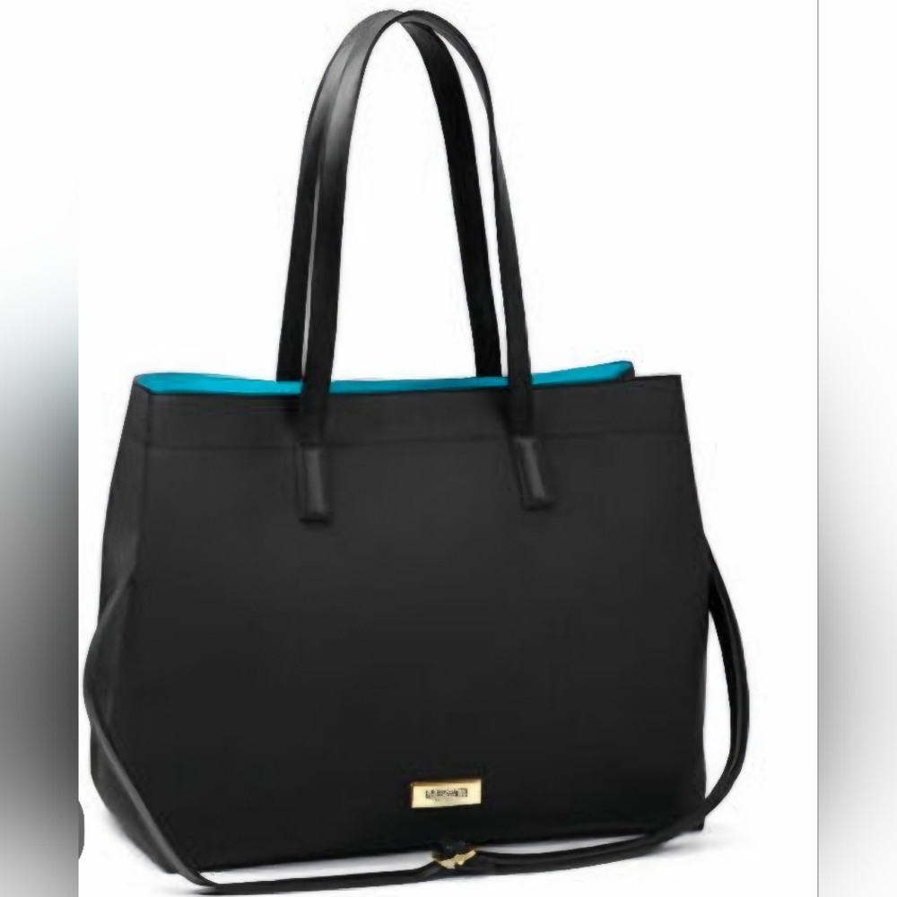 Versace Women Black Tote Handbag Overnight Travel Shoulder